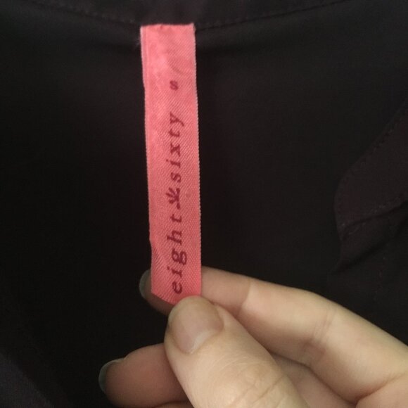 Eggplant Button Down Mini Dress | S - Picture 4 of 5